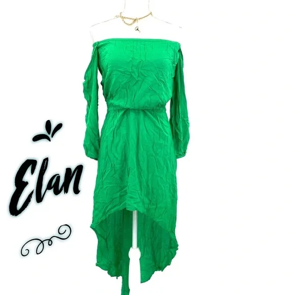 green emerald velvet dress Elan